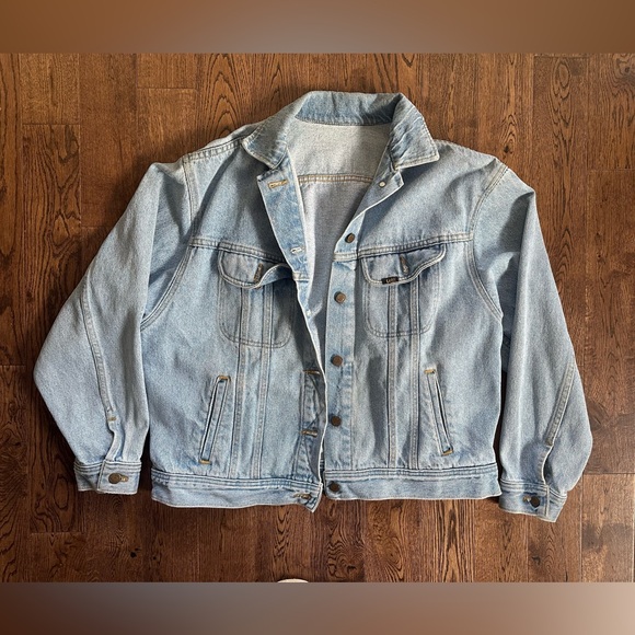 80’s LEE Women’s Large Light Blue Faded Denim Jacket - Picture 1 of 13